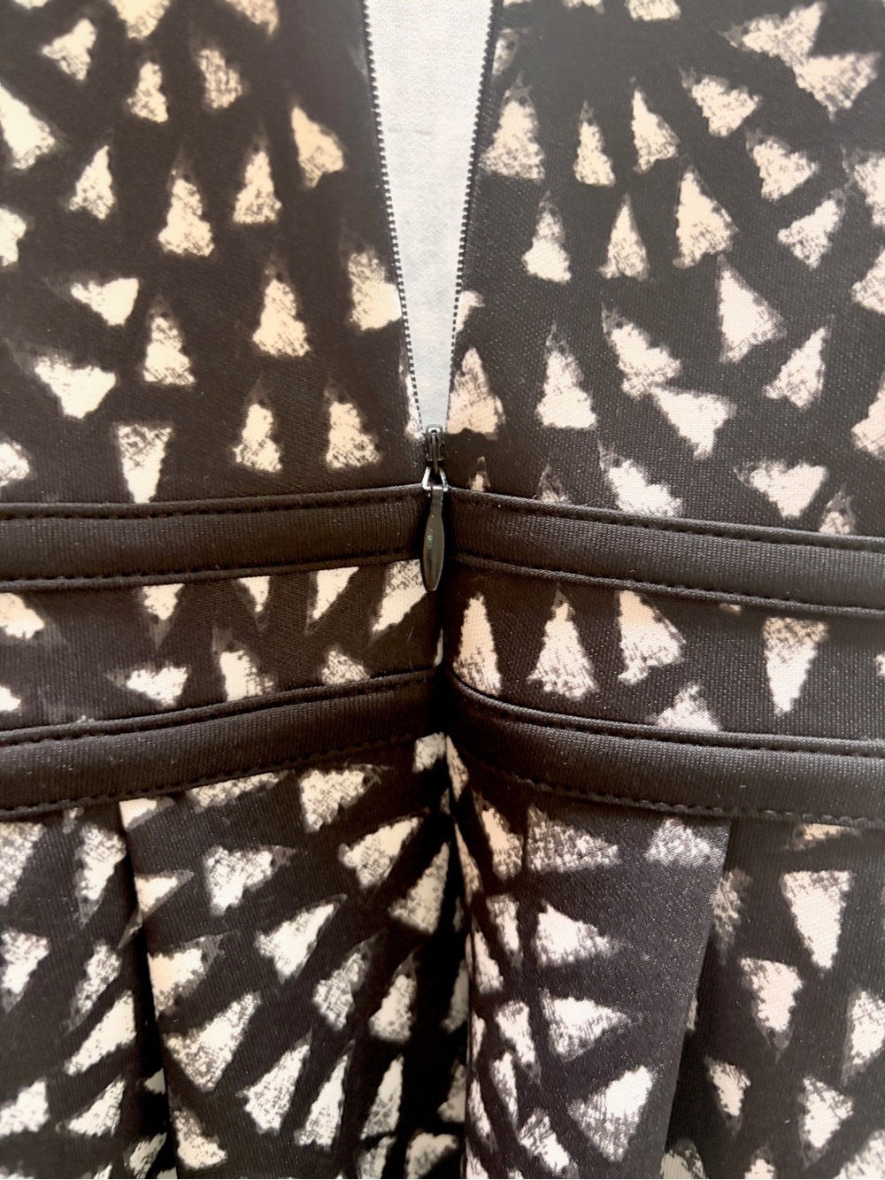 NWOT- Mossimo Supply Co. Black and White Laser-Cut Fit-and-Flare Mini Dress - Picture 6 of 7